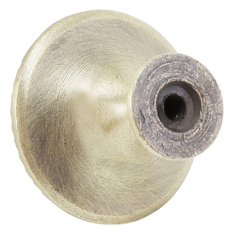 trust4care 9 Pack Euro-Style Brushed Antique Brass Kitchen Cabinet Knobs, Zinc Alloy Vintage Drawer Knobs, Aged Gold Round Dresser Handles with Floral for Bathroom & Furniture, 1.25" Diameter - Image 2